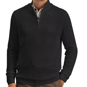 Men's Cotton Traders Black Knit Pullover Size Medium